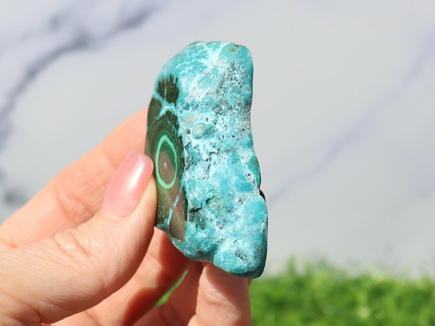 Chrysocolla Malachite Semi Polished Slab