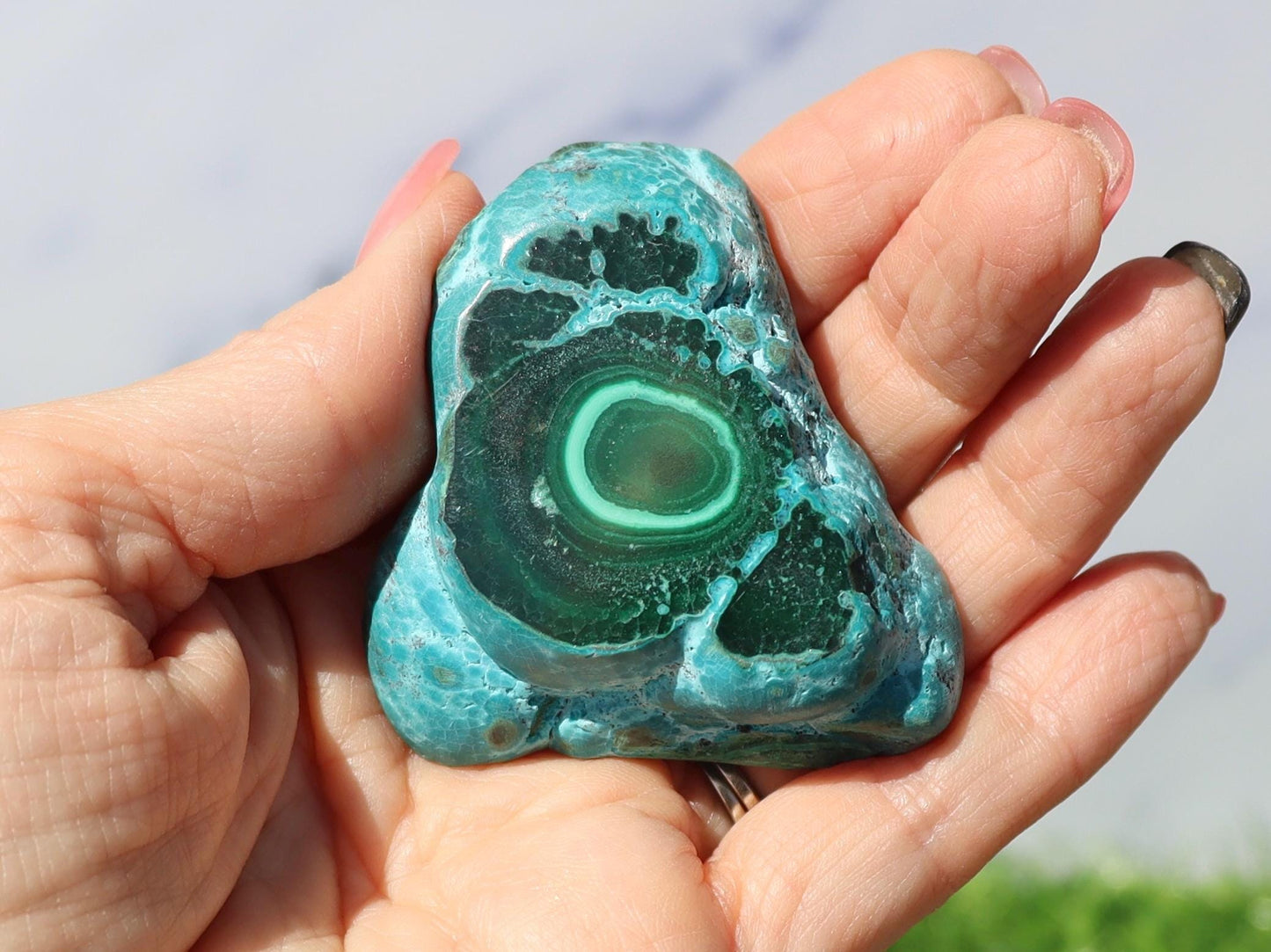 Chrysocolla Malachite Semi Polished Slab