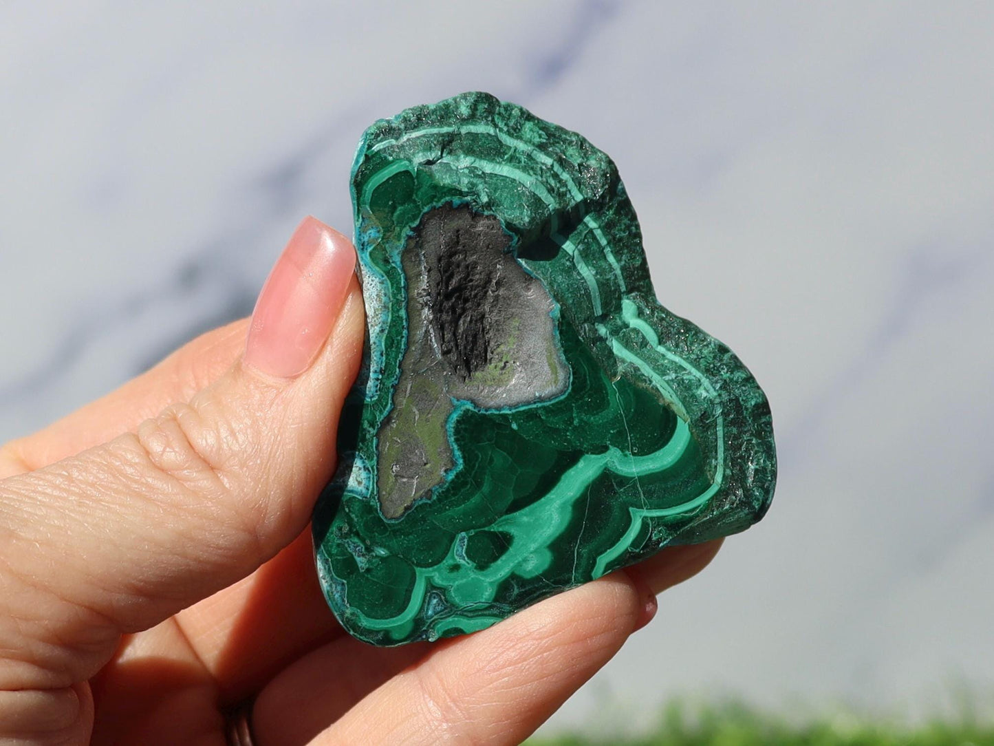 Chrysocolla Malachite Semi Polished Slab