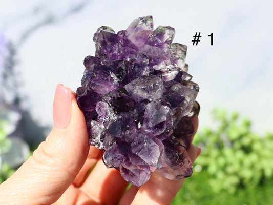 Purple Amethyst Crystal Rosettes - Flower Stone