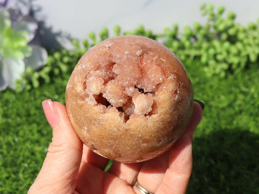 Druzy Pink Amethyst Sphere from Brazil
