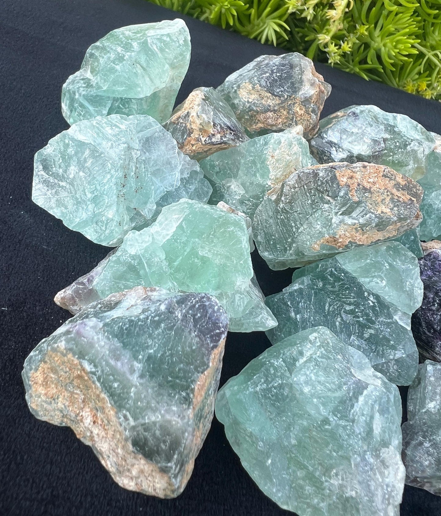 Raw Green and Purple Fluorite