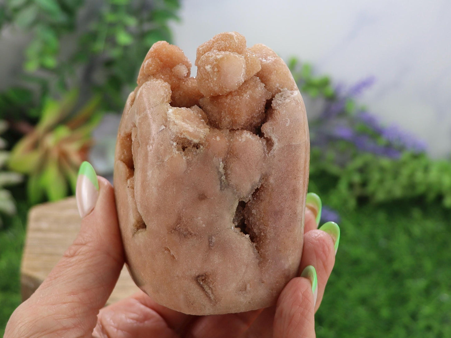 Druzy Pink Amethyst Cut Base, Heart Chakra