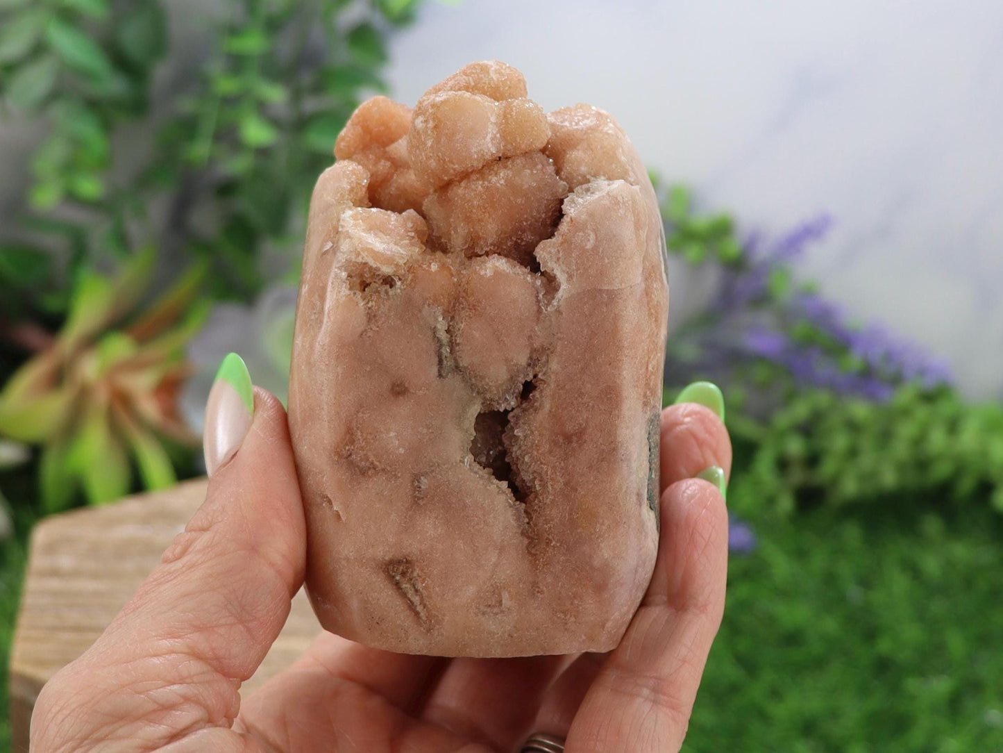 Druzy Pink Amethyst Cut Base, Heart Chakra