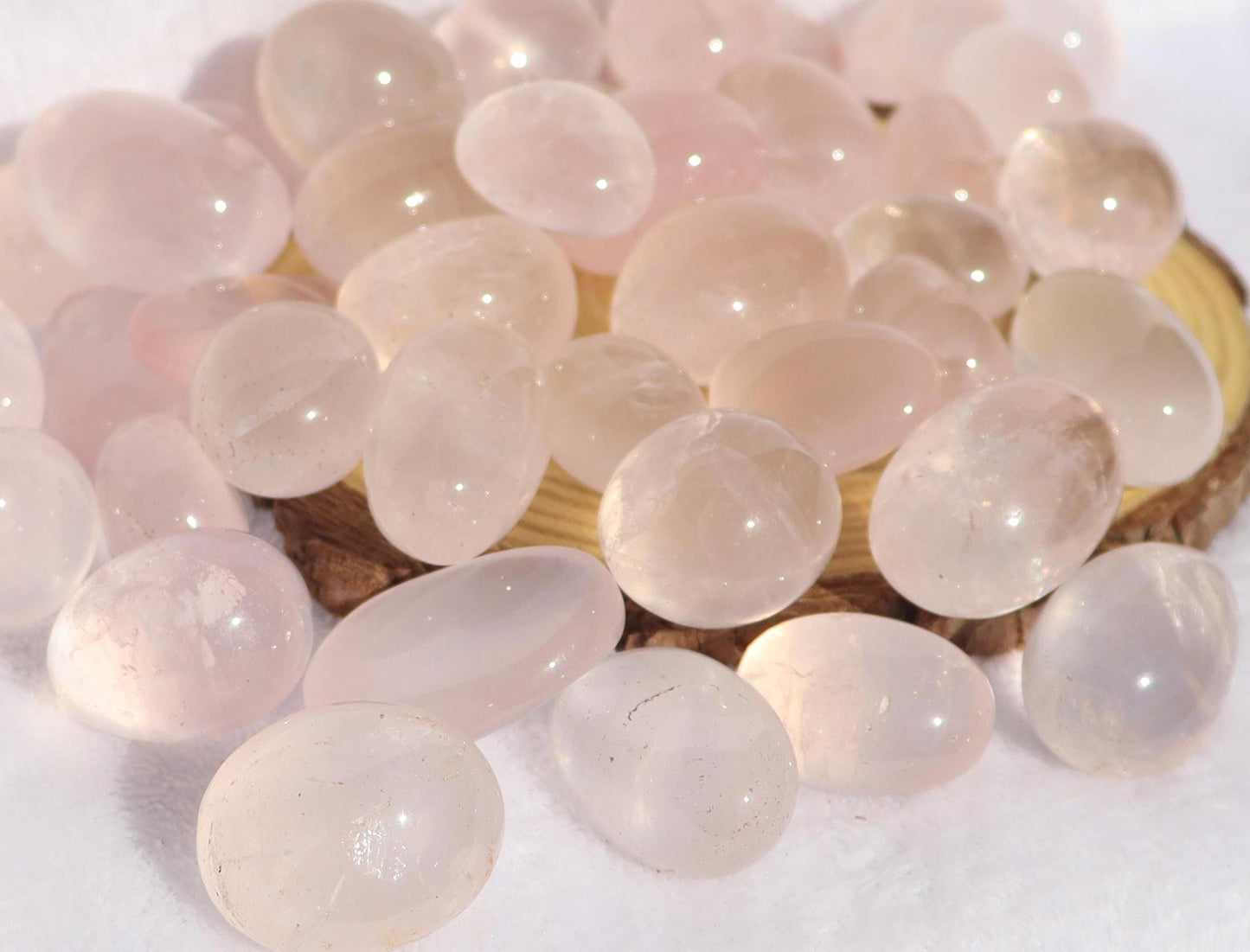 Rose Quartz Tumbles, Tumbled Rose Quartz