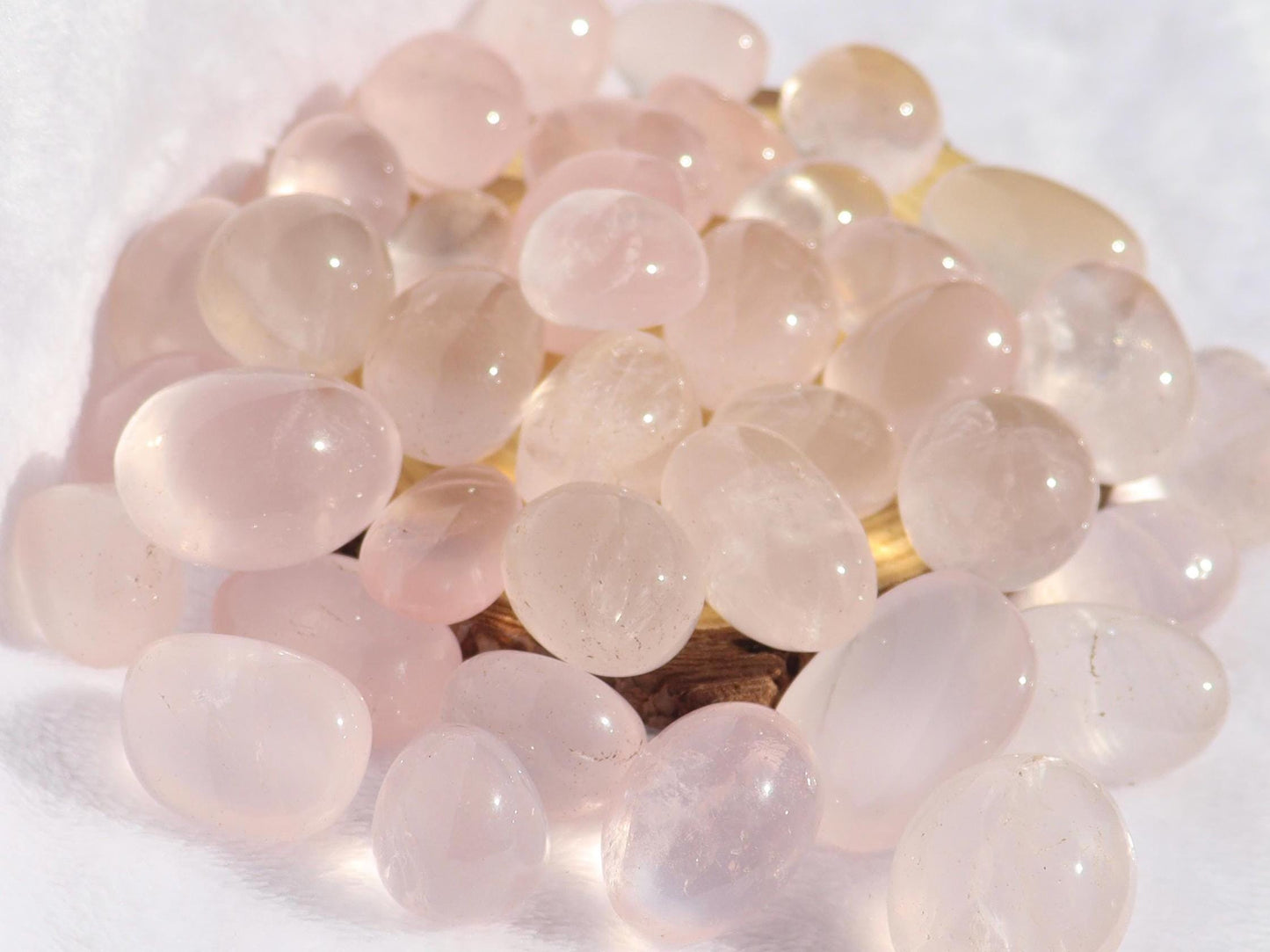 Rose Quartz Tumbles, Tumbled Rose Quartz