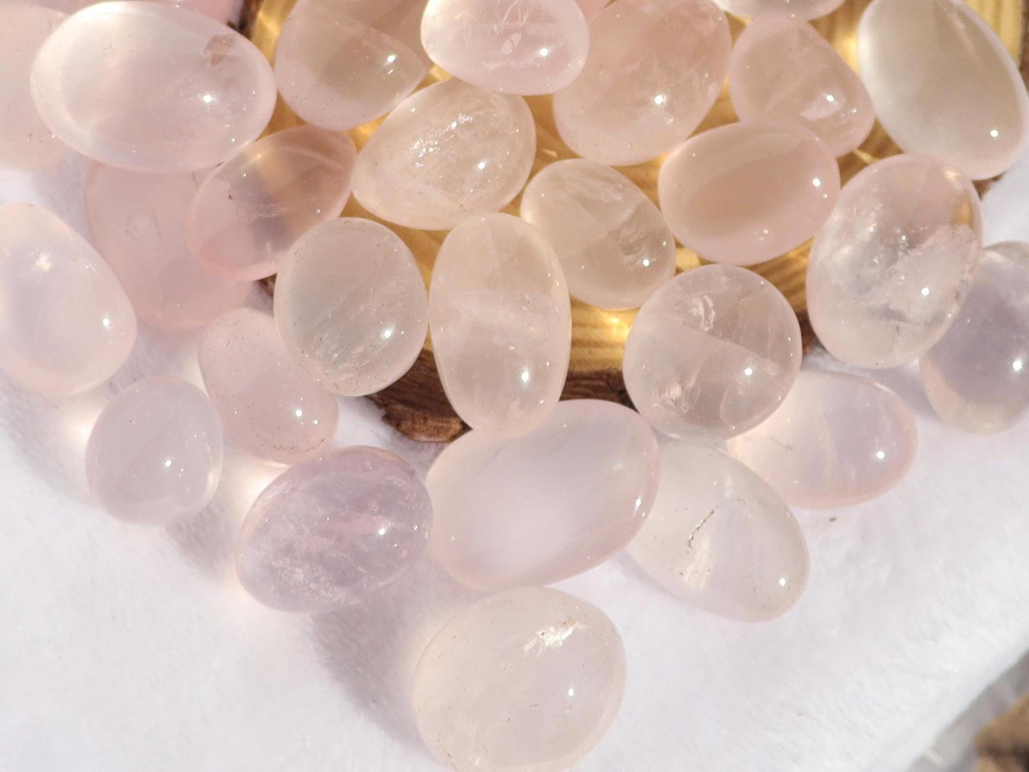 Rose Quartz Tumbles, Tumbled Rose Quartz