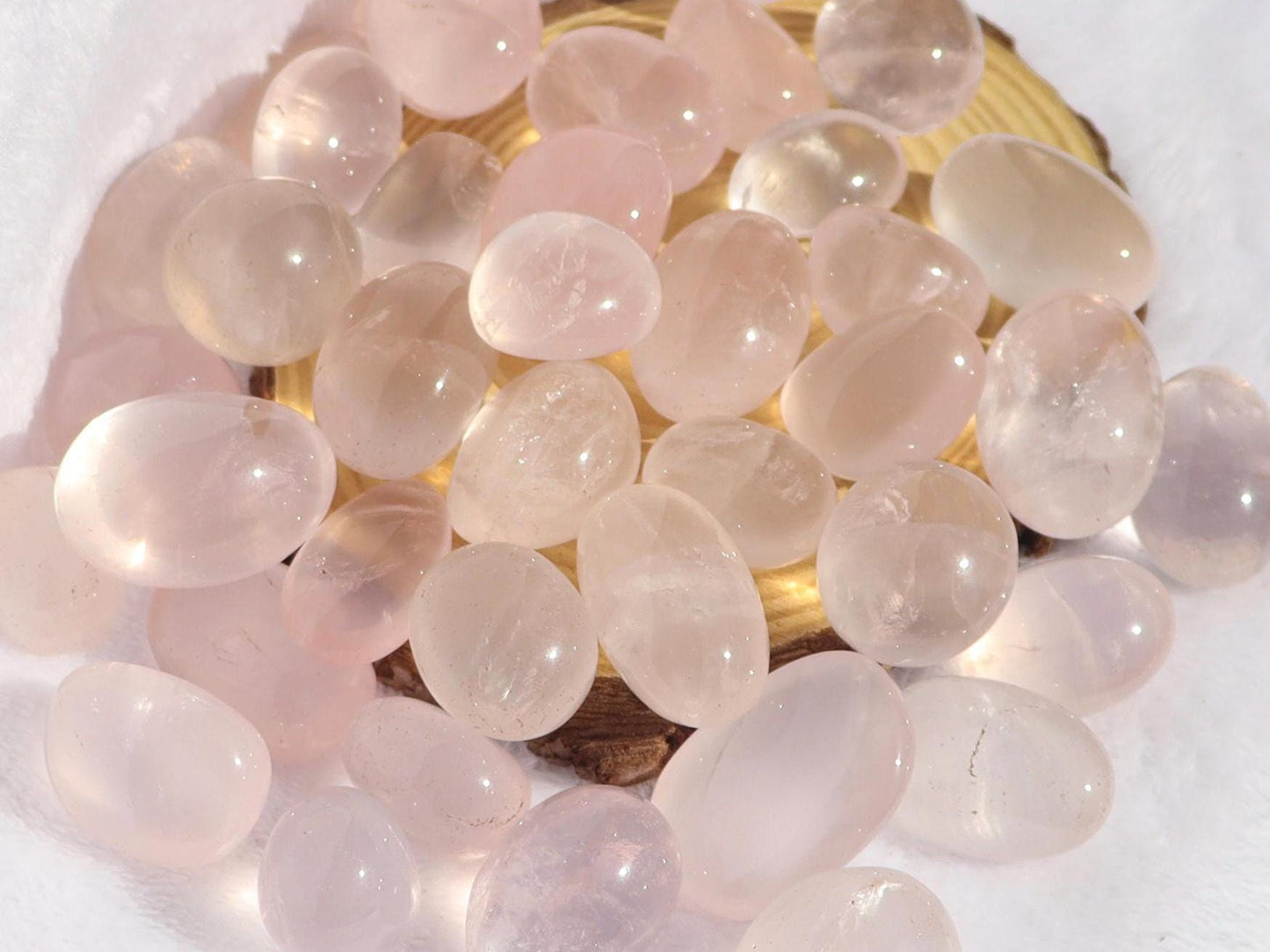 Rose Quartz Tumbles, Tumbled Rose Quartz