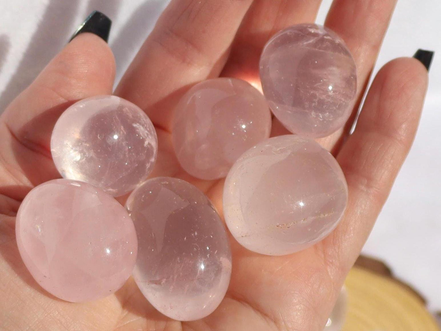Rose Quartz Tumbles, Tumbled Rose Quartz
