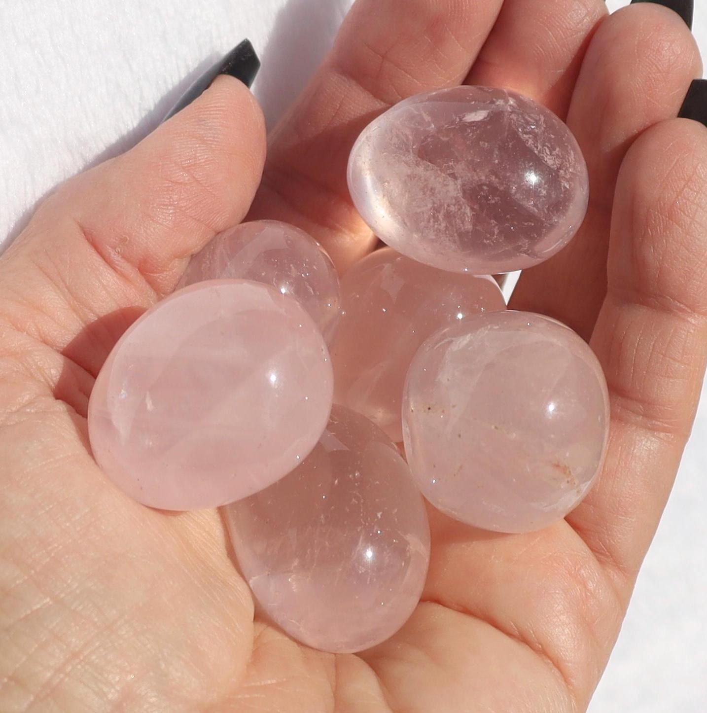 Rose Quartz Tumbles, Tumbled Rose Quartz