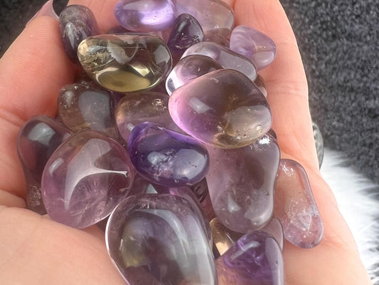 Ametrine Crystal Tumbles - Crystal Healing Stones for Positive Vibes