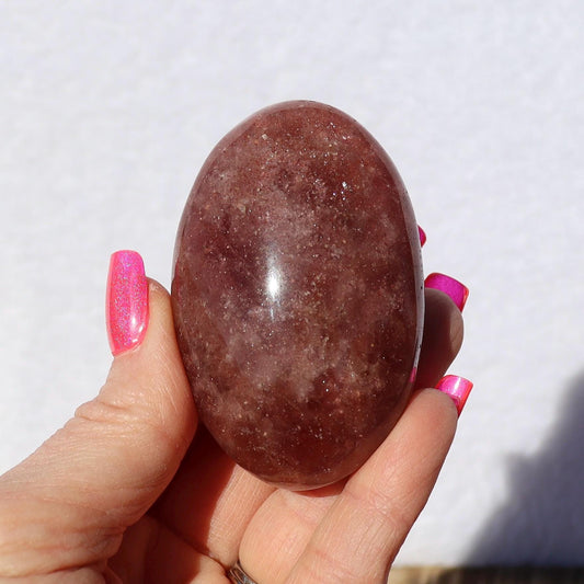 Strawberry Quartz Palm Stones - Choose Your Favorite