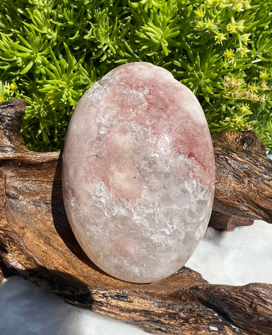 Large Pink Amethyst Palm Stone from Brazil
