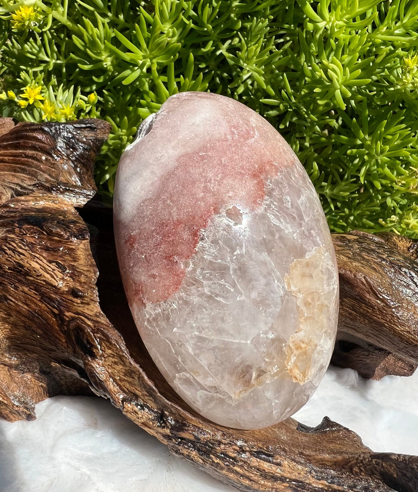 Large Pink Amethyst Palm Stone from Brazil