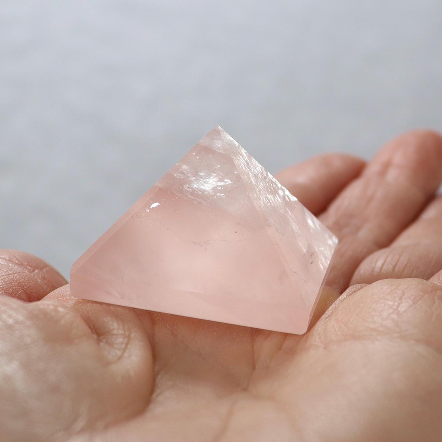 Rose Quartz Crystal Pyramids