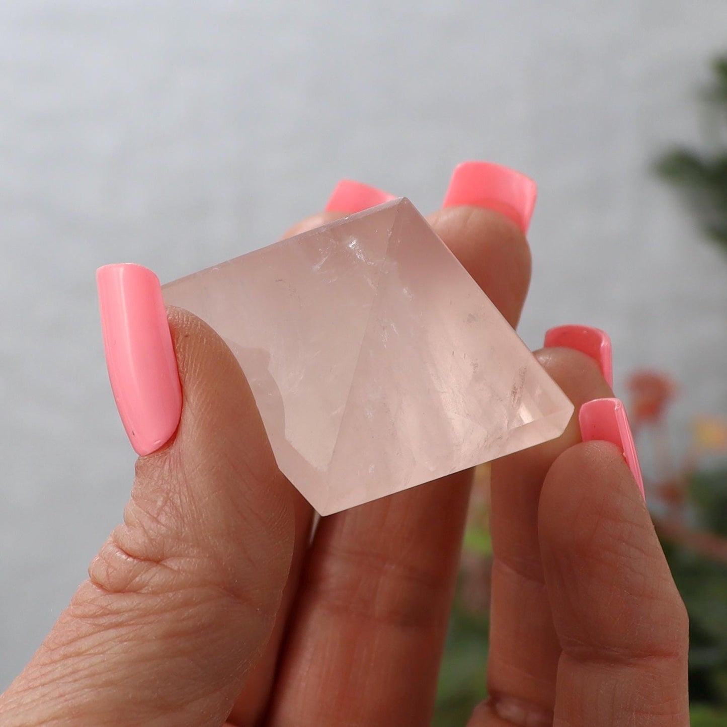 Rose Quartz Crystal Pyramids