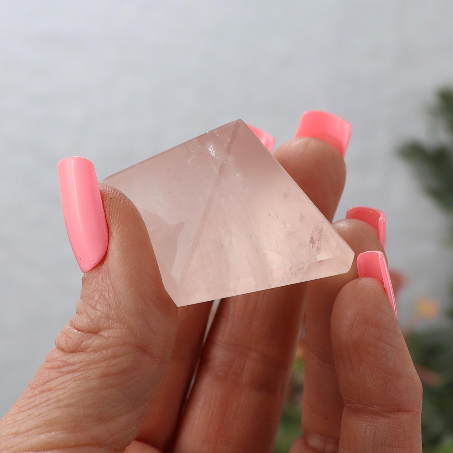 Rose Quartz Crystal Pyramids