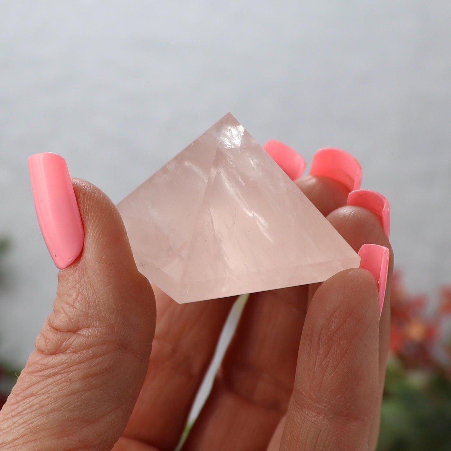 Rose Quartz Crystal Pyramids