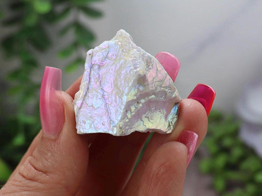 Raw Angel Aura Howlite Stones