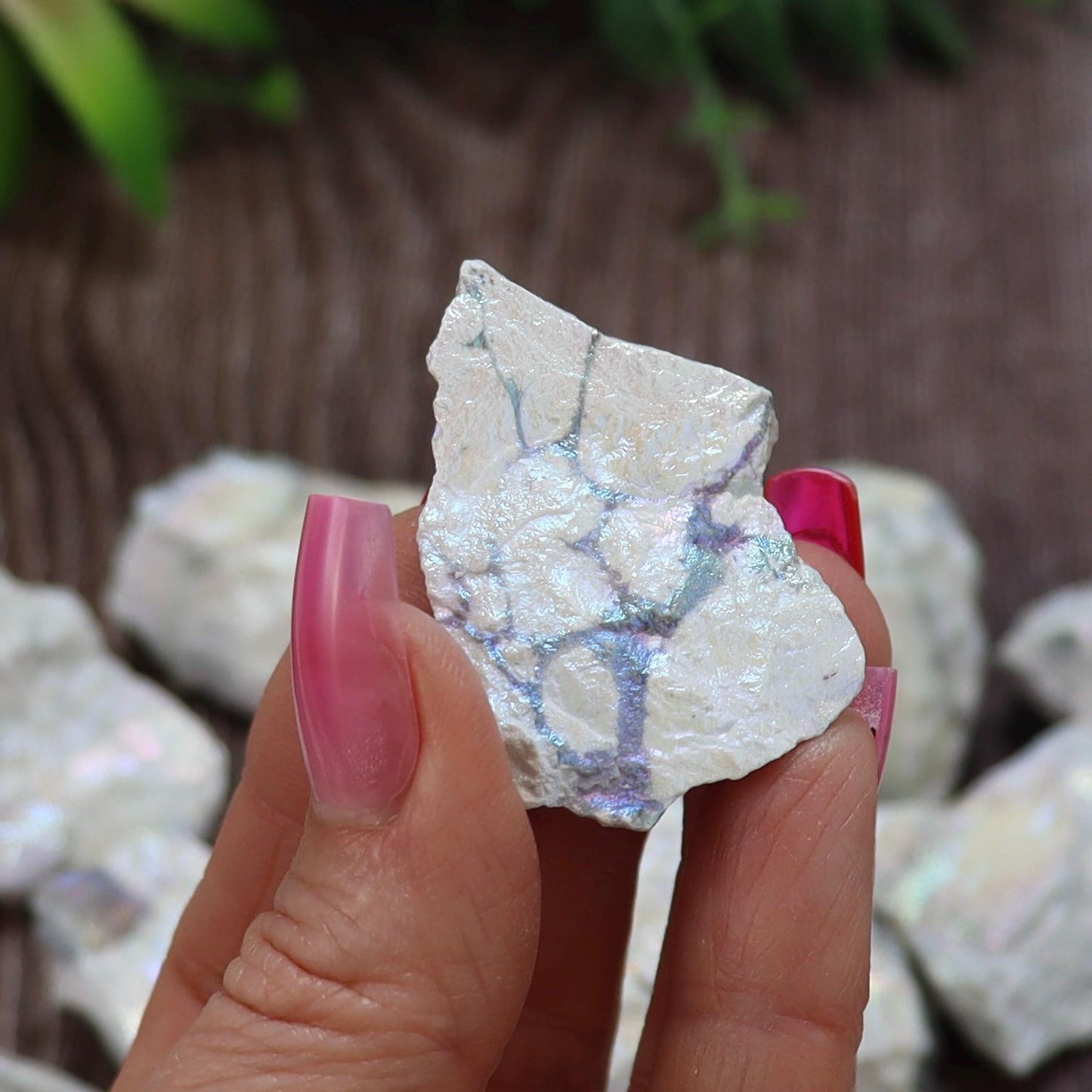Raw Angel Aura Howlite Stones
