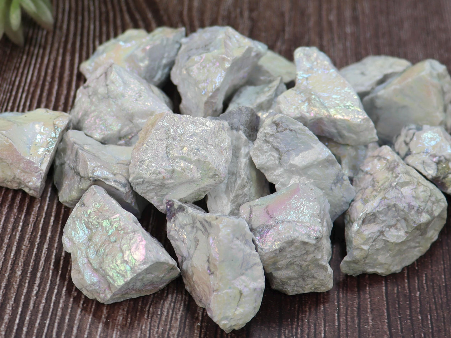 Raw Angel Aura Howlite Stones