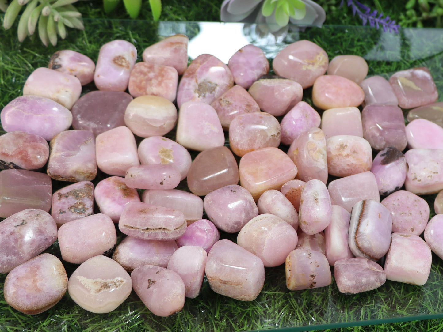 Pink Aragonite Tumbled Stones