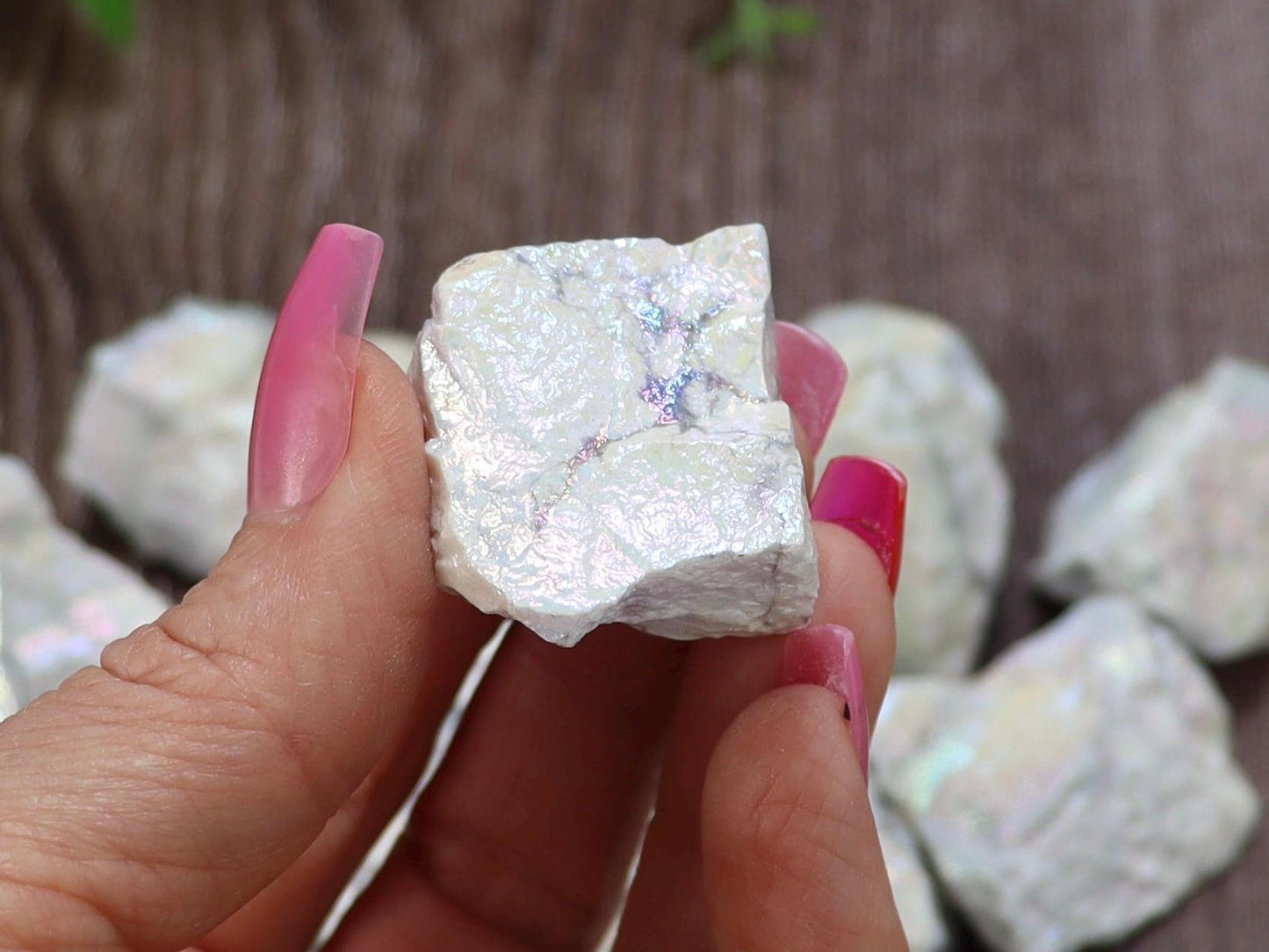 Raw Angel Aura Howlite Stones