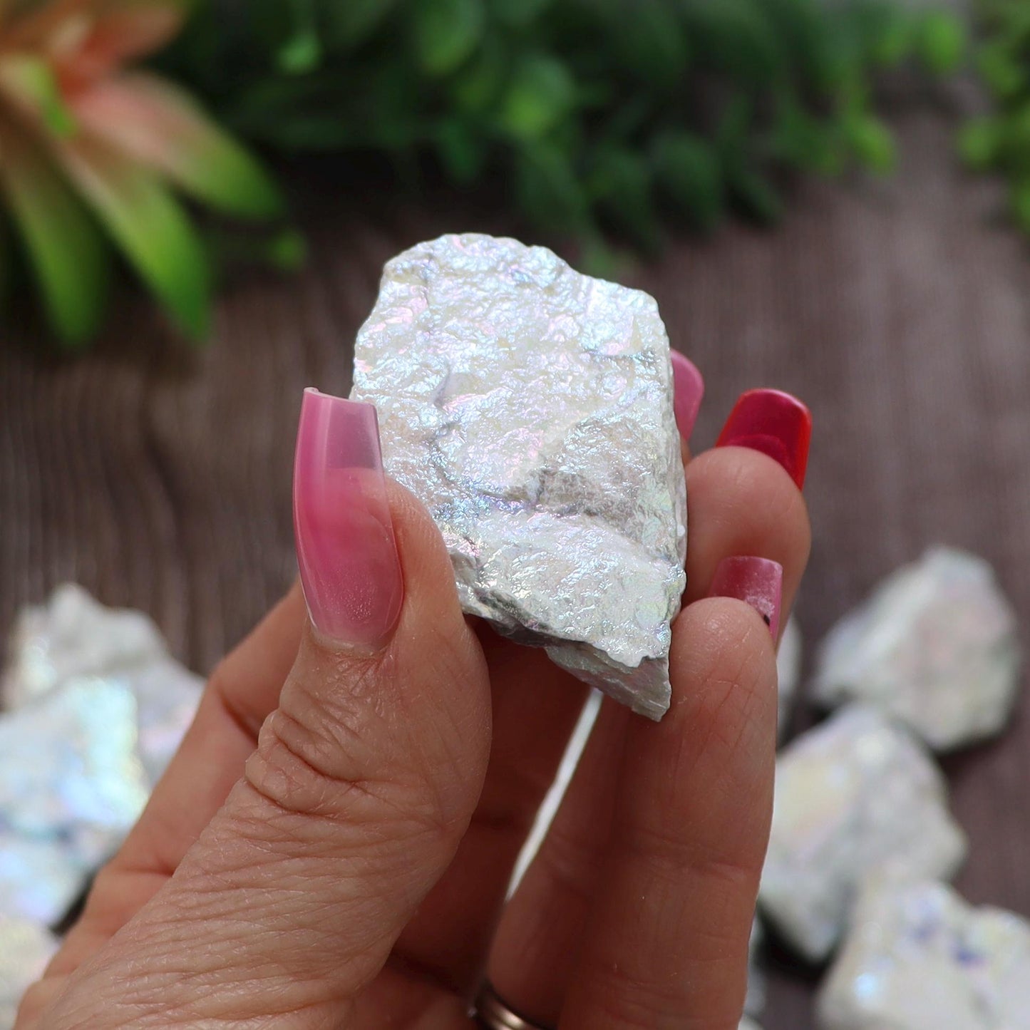 Raw Angel Aura Howlite Stones