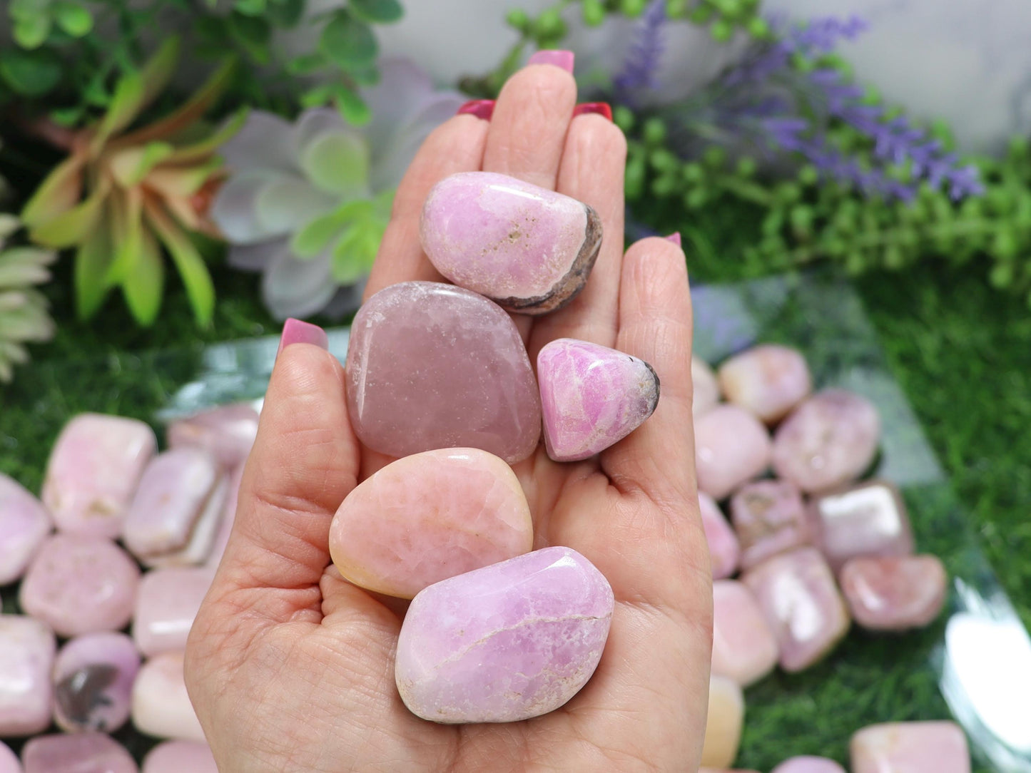 Pink Aragonite Tumbled Stones