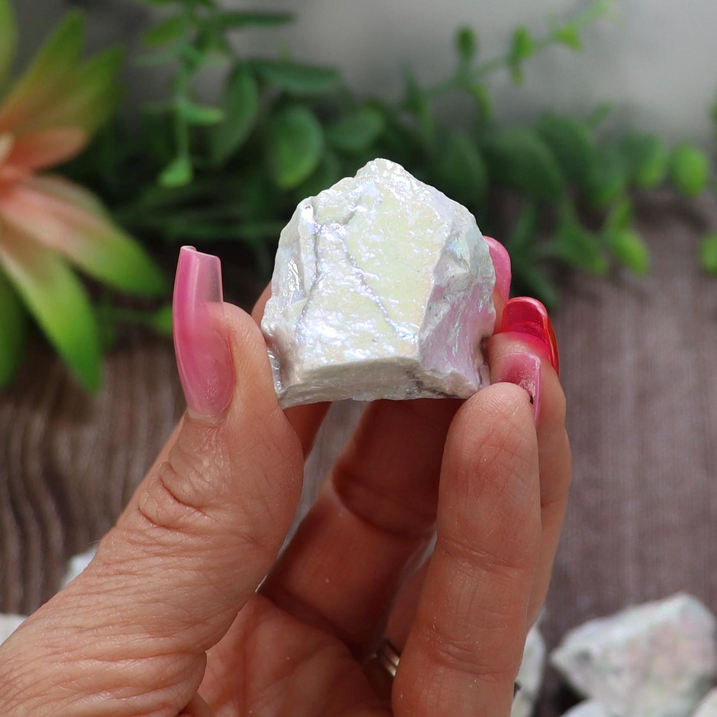 Raw Angel Aura Howlite Stones