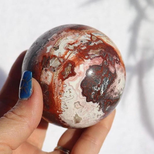 Mexican Crazy Lace Agate Sphere