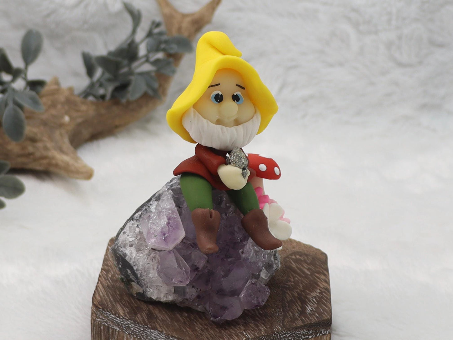 Amethyst Cluster with Clay Dwarf