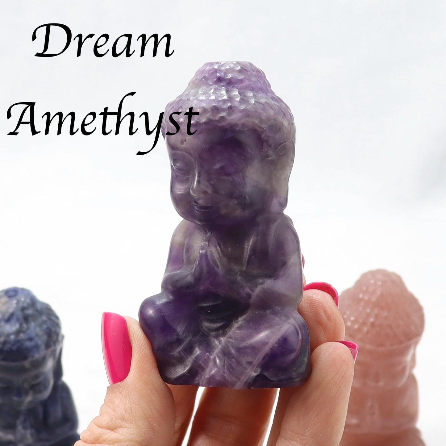 Baby Buddha Carving - Crown Chakra - Gemstone Carving - Meditation Crystal