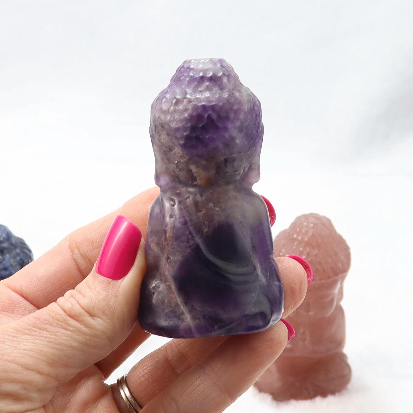 Baby Buddha Carving - Crown Chakra - Gemstone Carving - Meditation Crystal