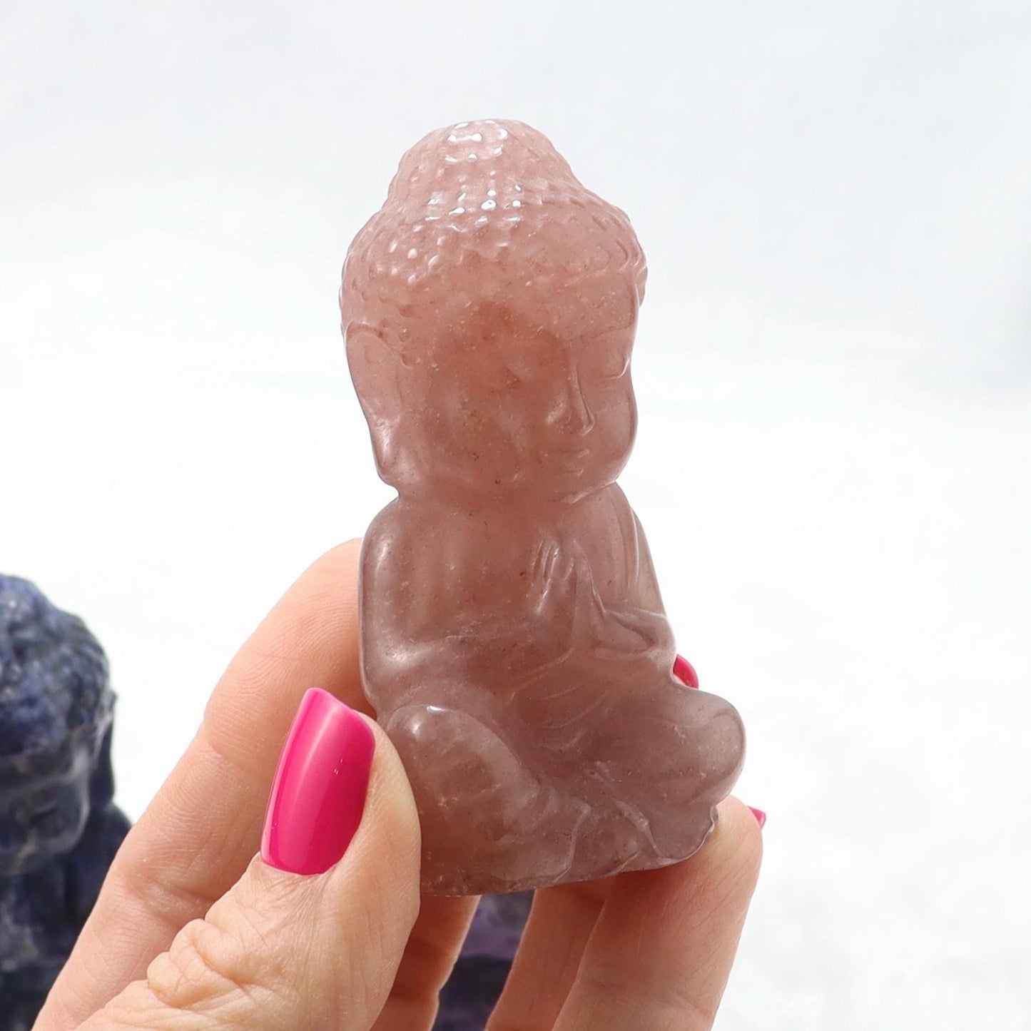 Baby Buddha Carving - Crown Chakra - Gemstone Carving - Meditation Crystal