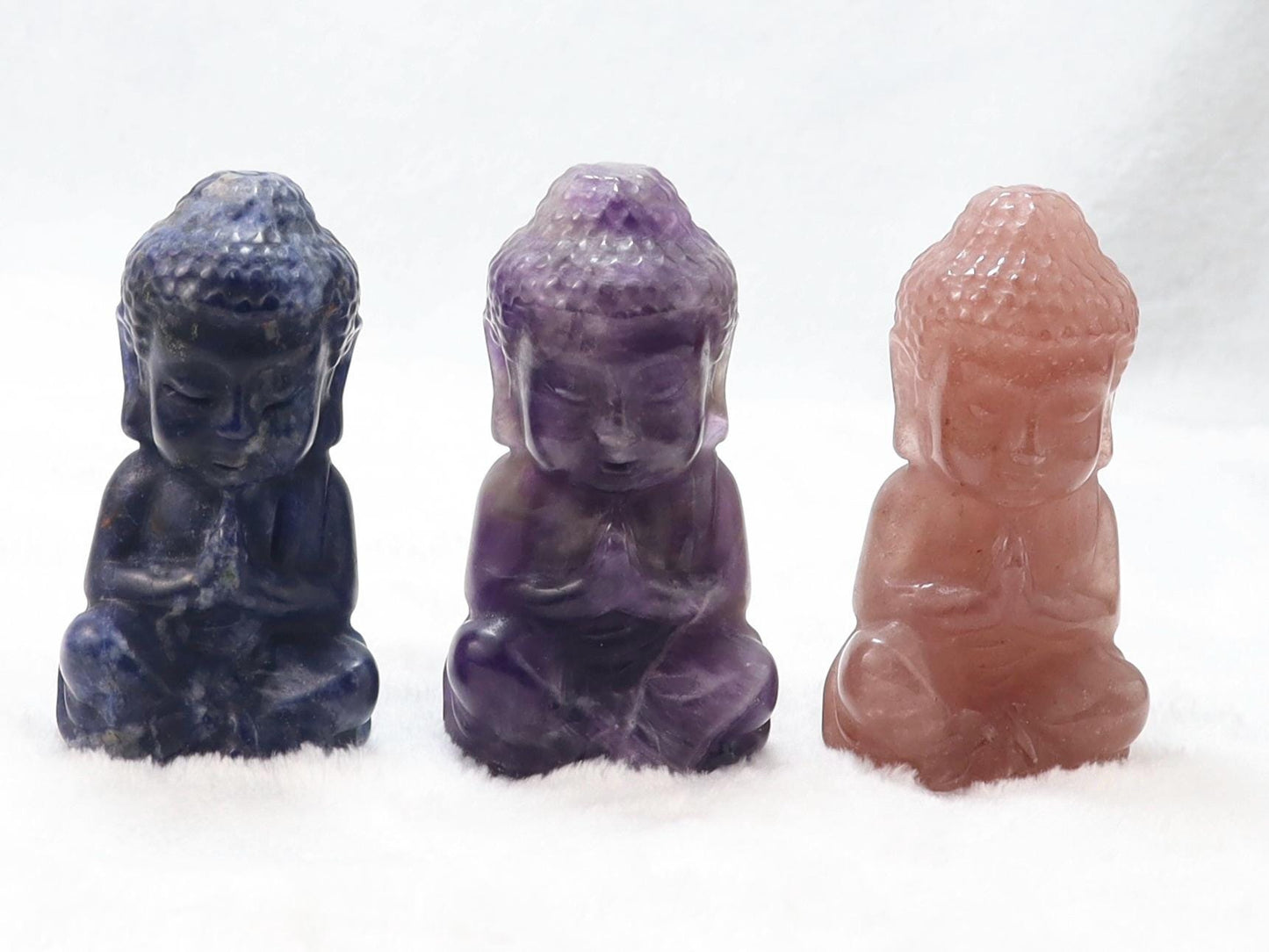 Baby Buddha Carving - Crown Chakra - Gemstone Carving - Meditation Crystal