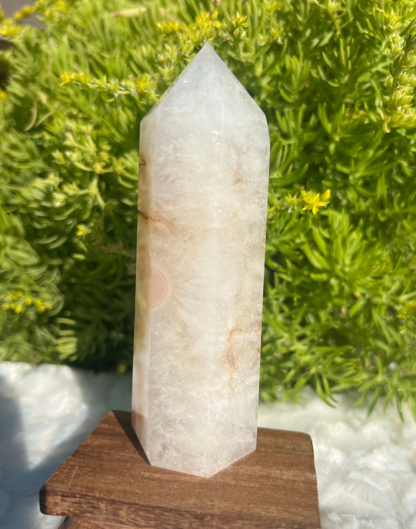 Carnelian Flower Agate Crystal Tower