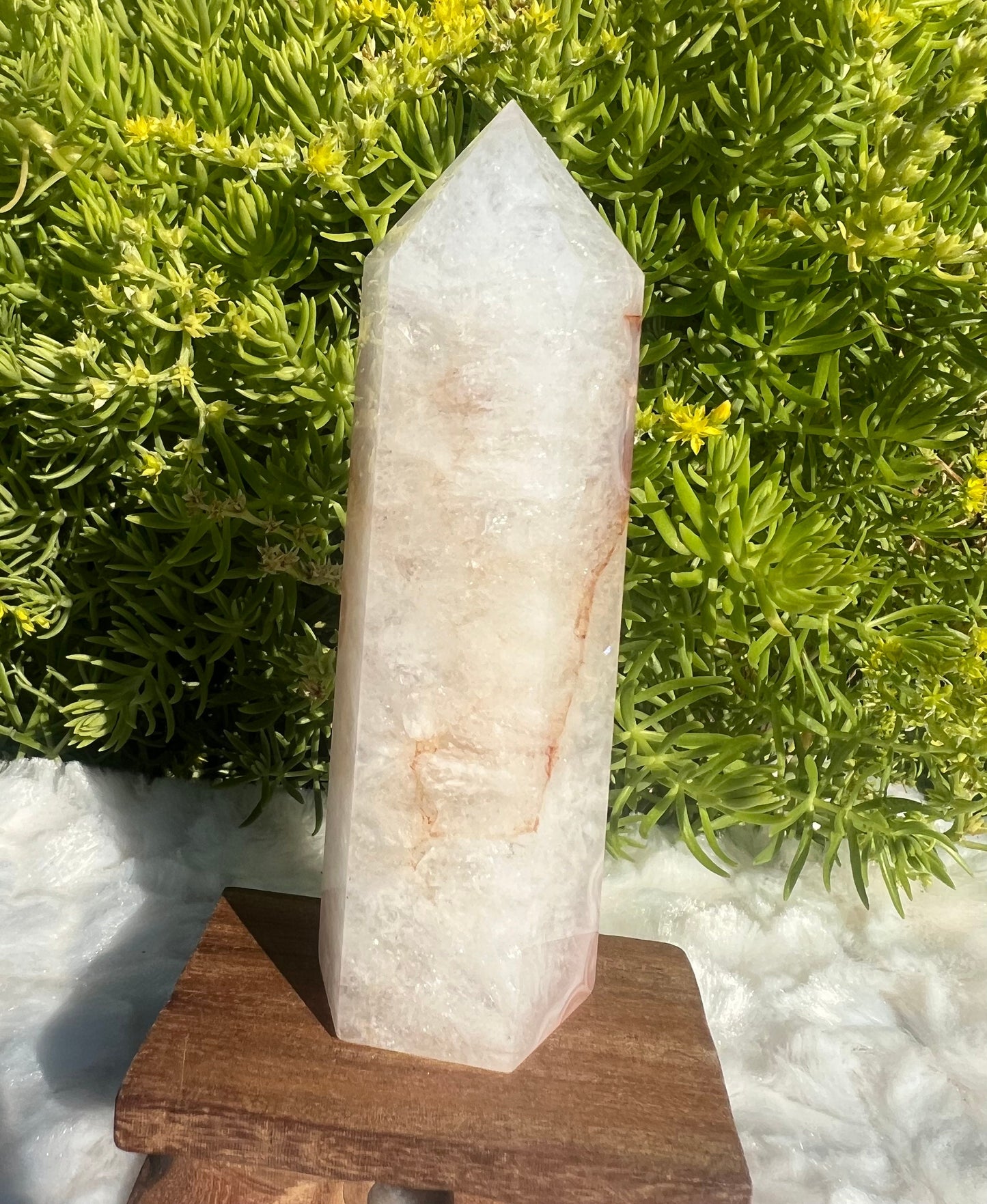 Carnelian Flower Agate Crystal Tower