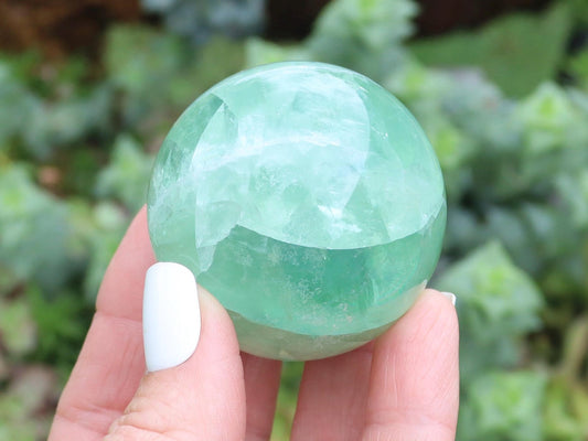 Green Fluorite Crystal Spheres