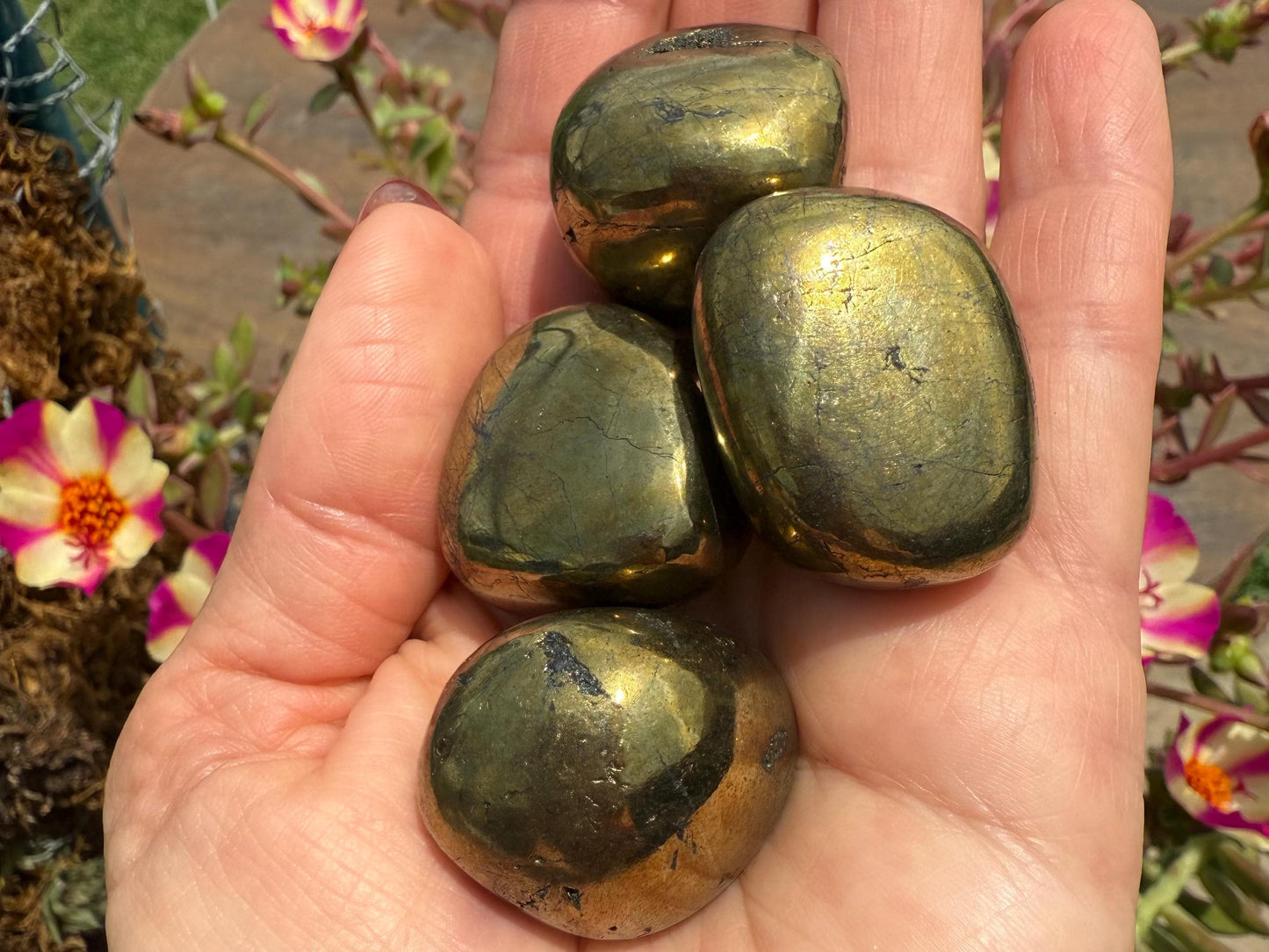 Chalcopyrite Tumbled Stones