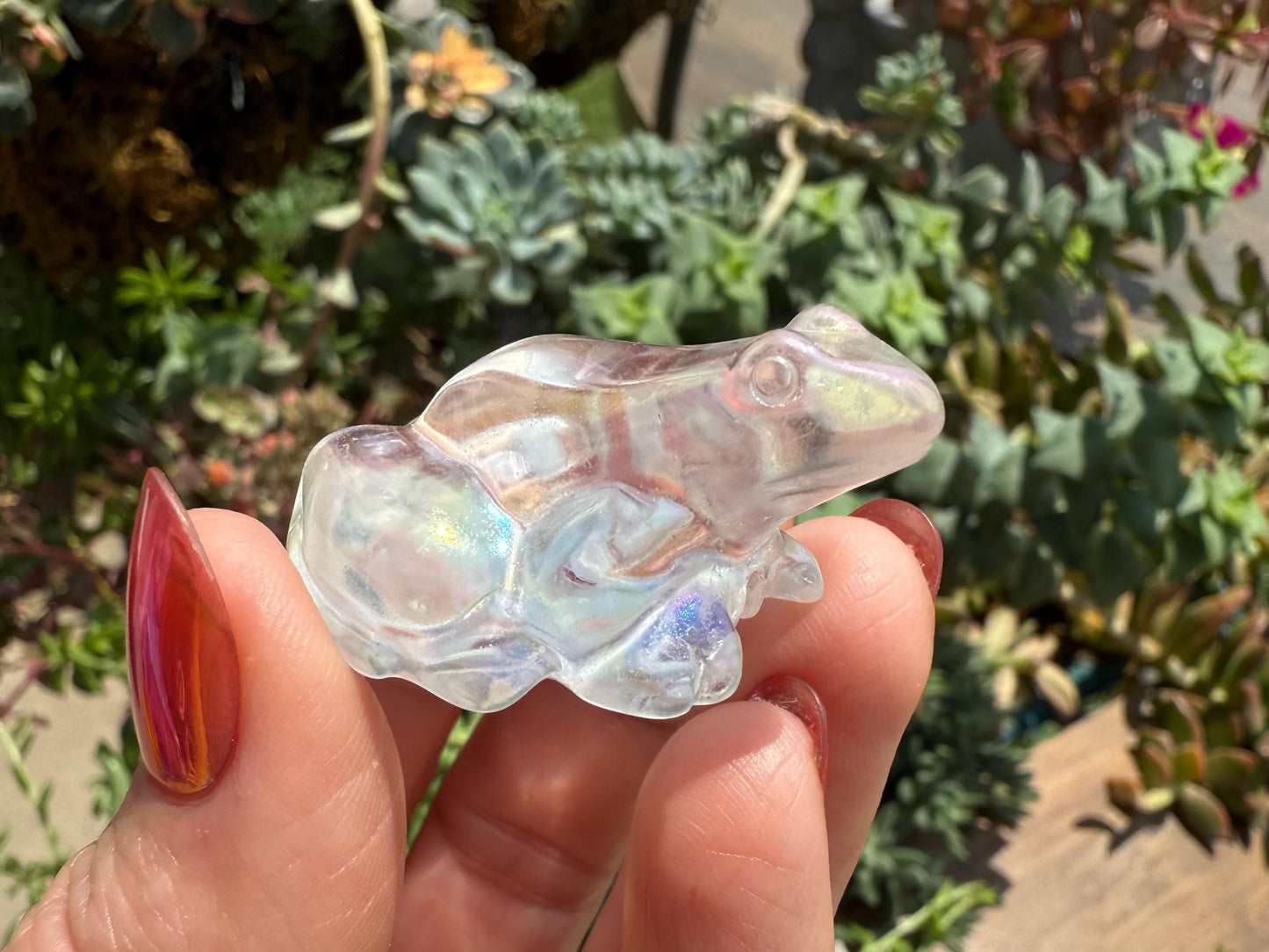 Angel Aura Glass Sea Turtle and Frog