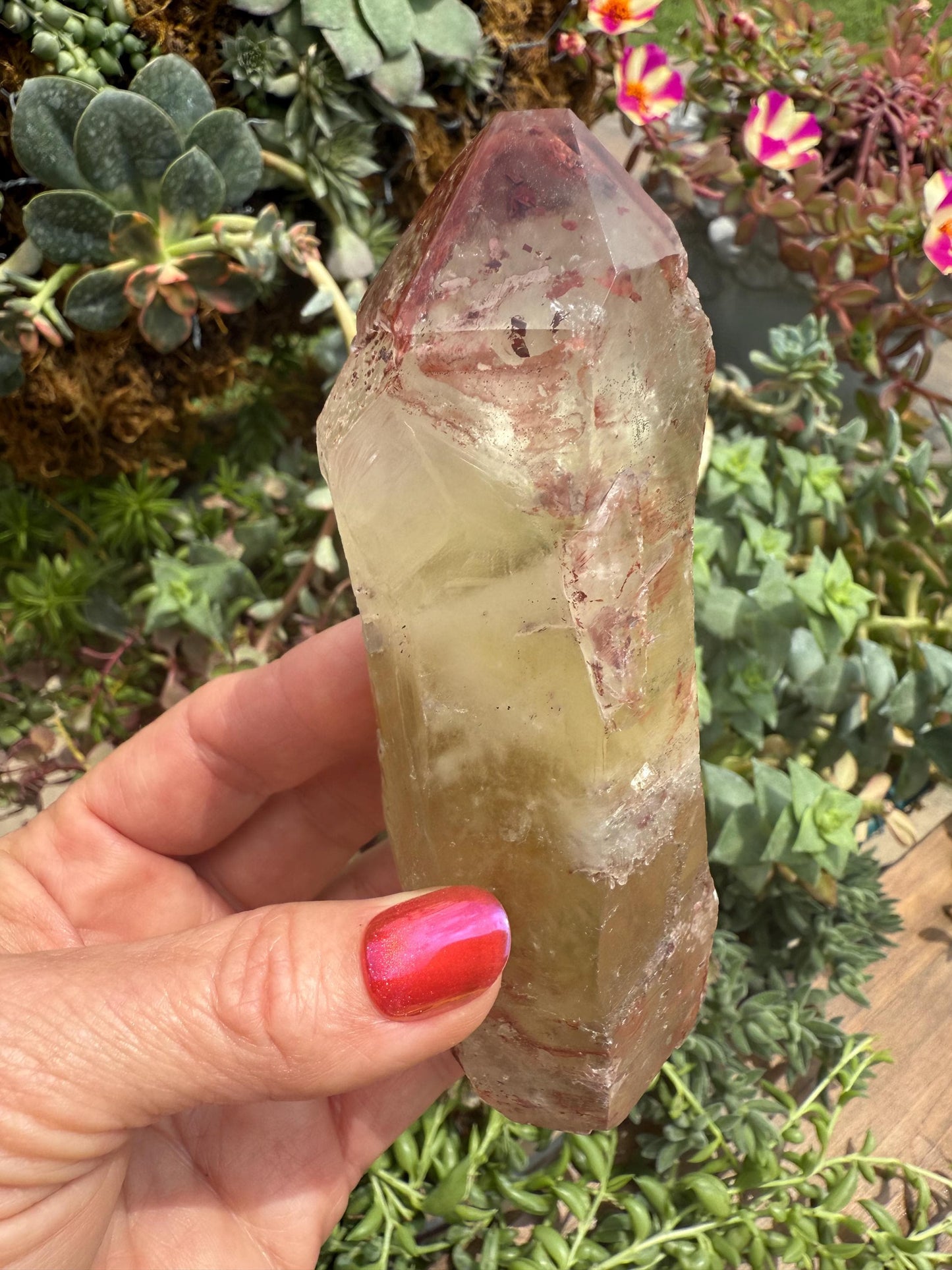 Blood Citrine Point, Minas Gerais, Brazil - Natural Brazilian Citrine Crystal - Natural Citrine - Rare Citrine
