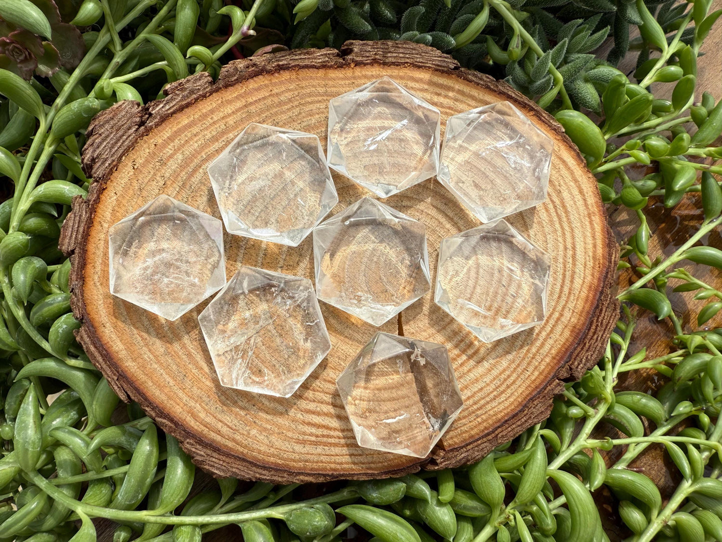 Clear Quartz Crystal Hexagon, Star of David