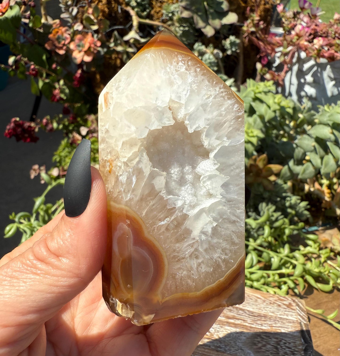 Druzy Carnelian and Quartz Tower