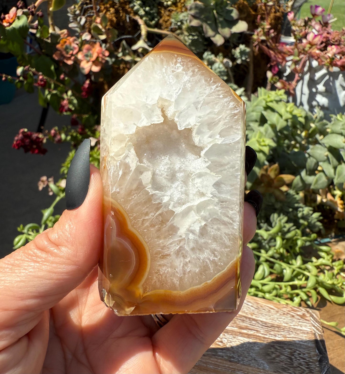 Druzy Carnelian and Quartz Tower