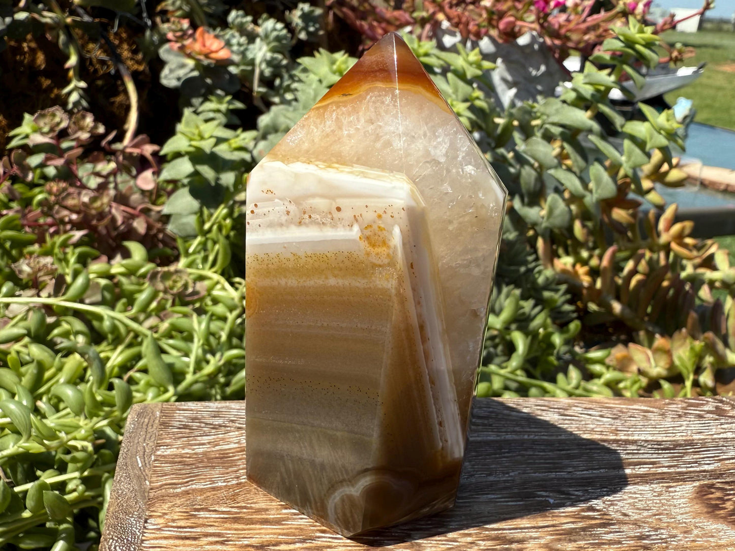 Druzy Carnelian and Quartz Tower