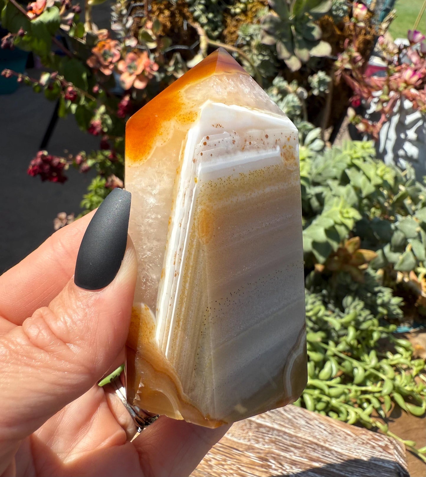 Druzy Carnelian and Quartz Tower