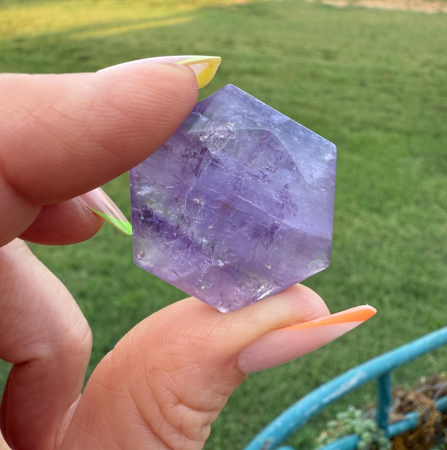 Amethyst Faceted Hexagon, David Star