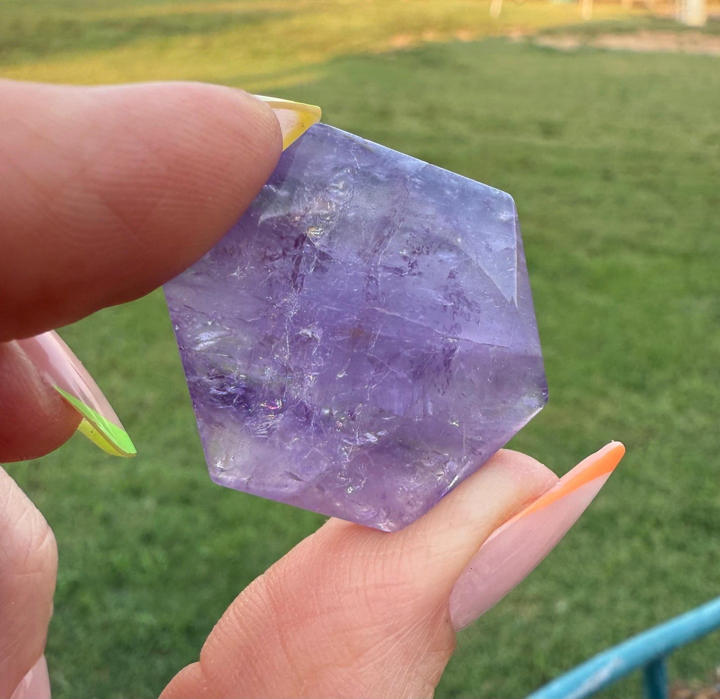 Amethyst Faceted Hexagon, David Star