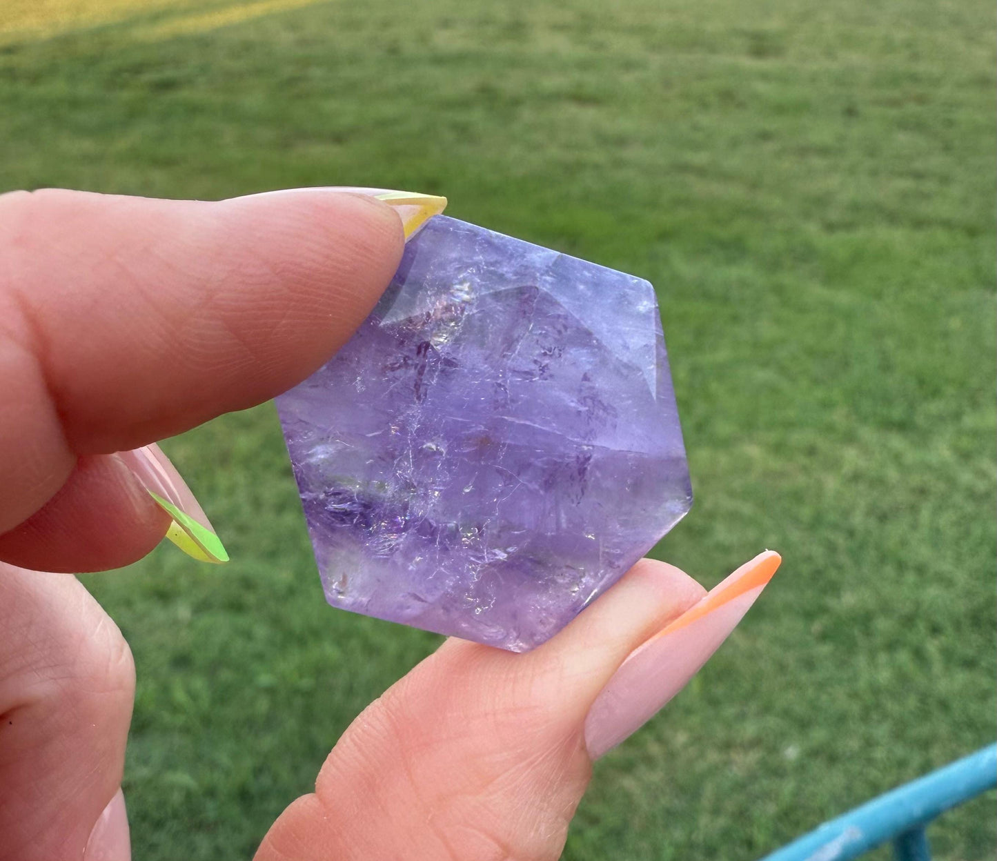 Amethyst Faceted Hexagon, David Star